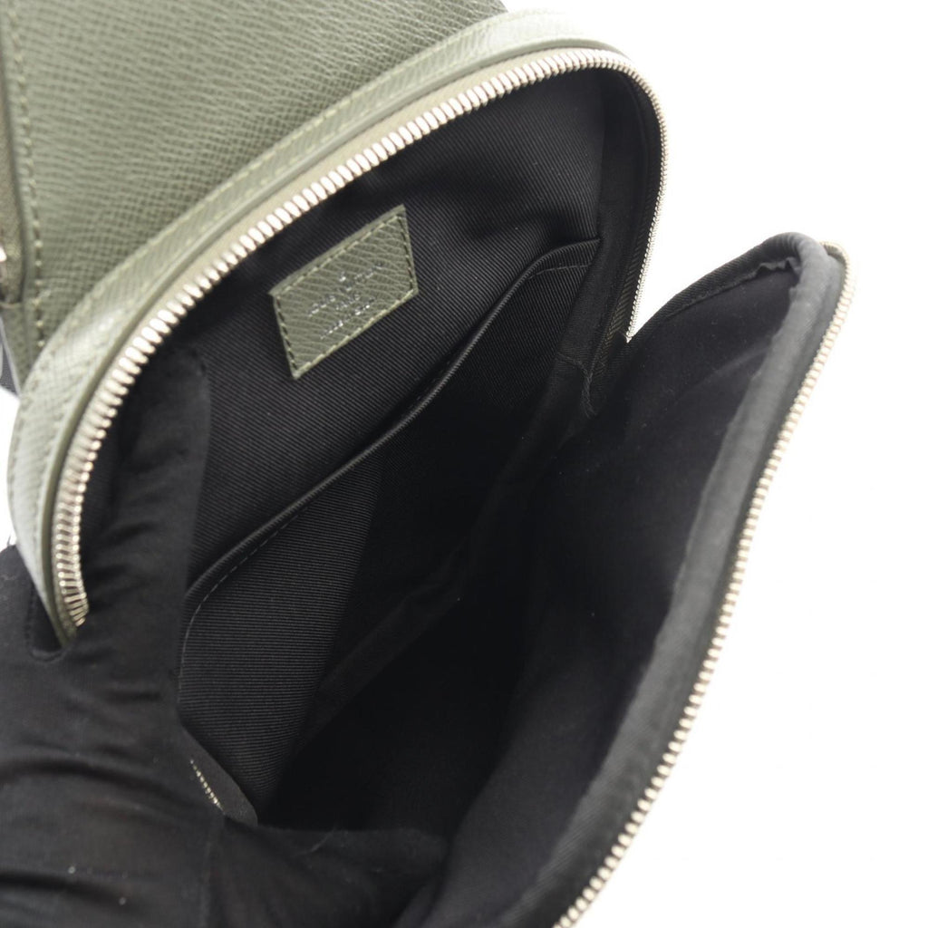 Louis Vuitton Khaki Leather Fanny Pack Sling Bag