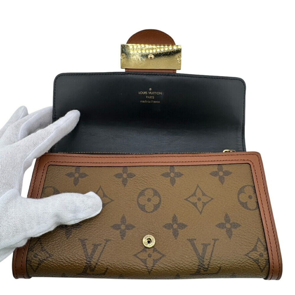 Louis Vuitton Brown Monogram Reverse Leather Long Wallet
