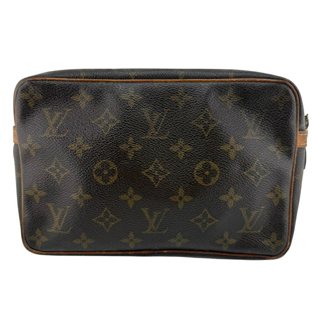 Louis Vuitton Brown Leather Clutch Bag
