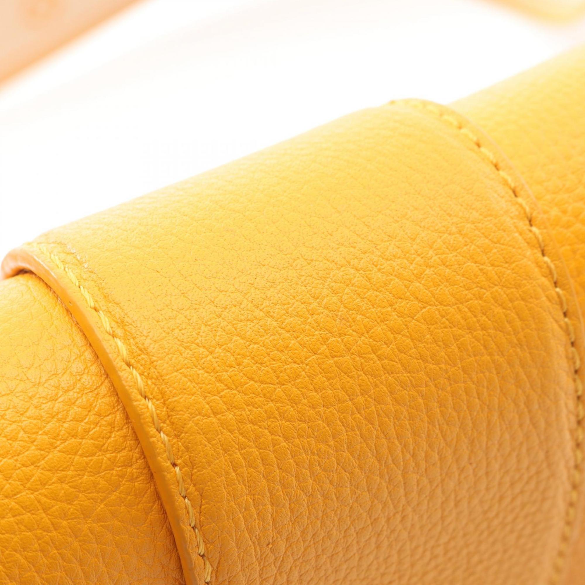 Louis Vuitton Yellow Leather Handbag Shoulder Bag