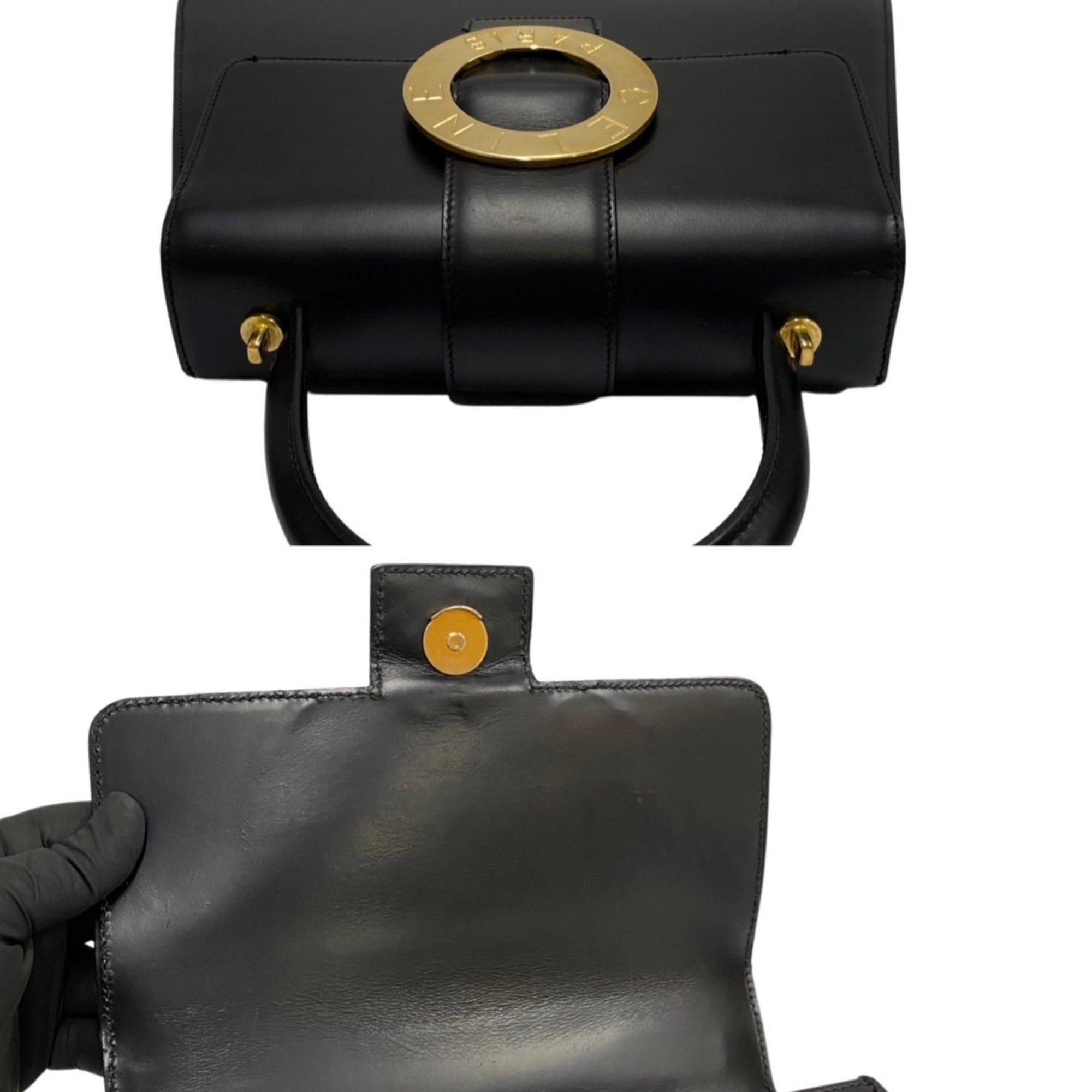 Celine Black Leather Handbag Shoulder Bag