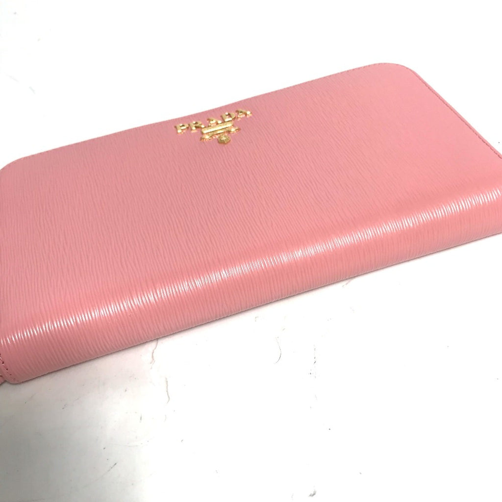 Prada Pink Leather Long Wallet (Bi-Fold)