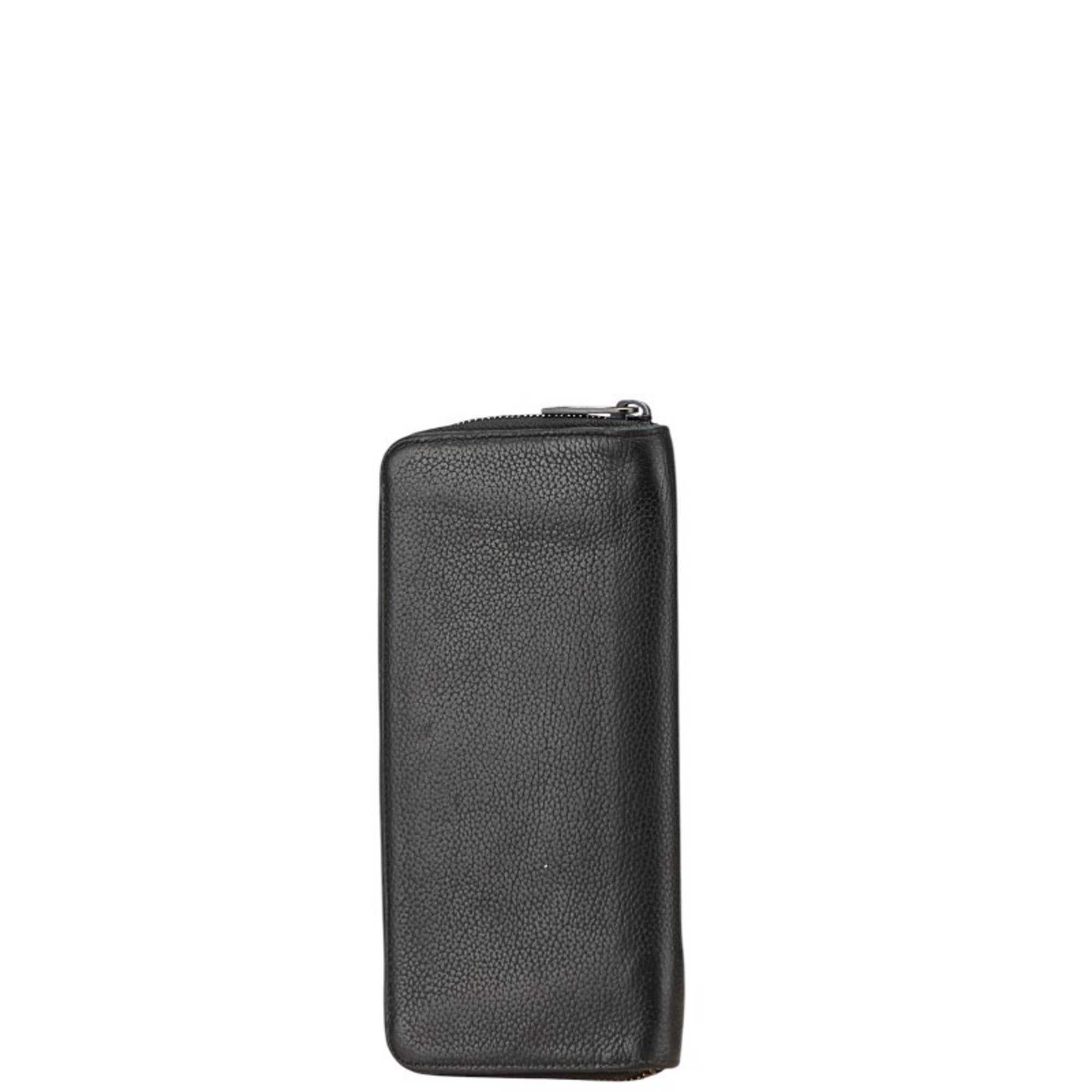 Louis Vuitton Black Noir Leather Long Wallet