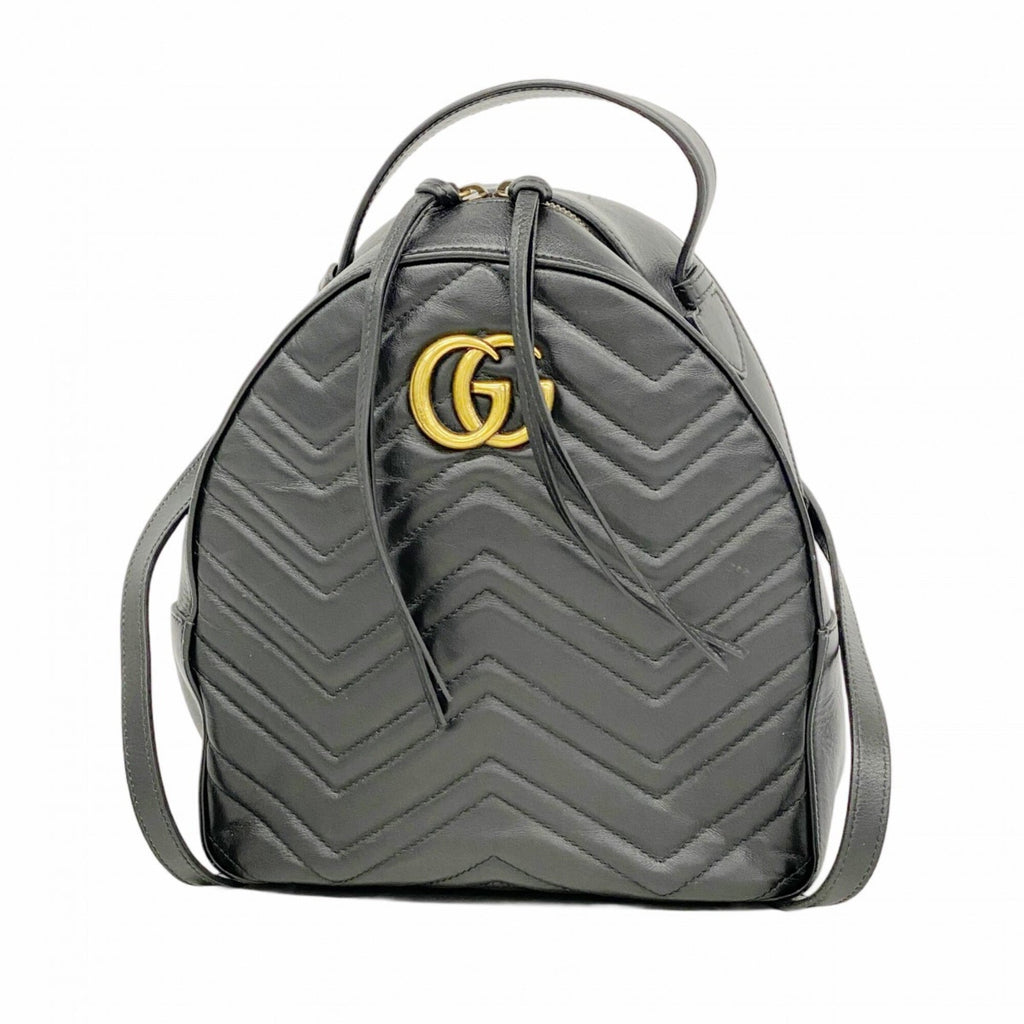 Gucci Black Leather Backpack (Pre-Owned)