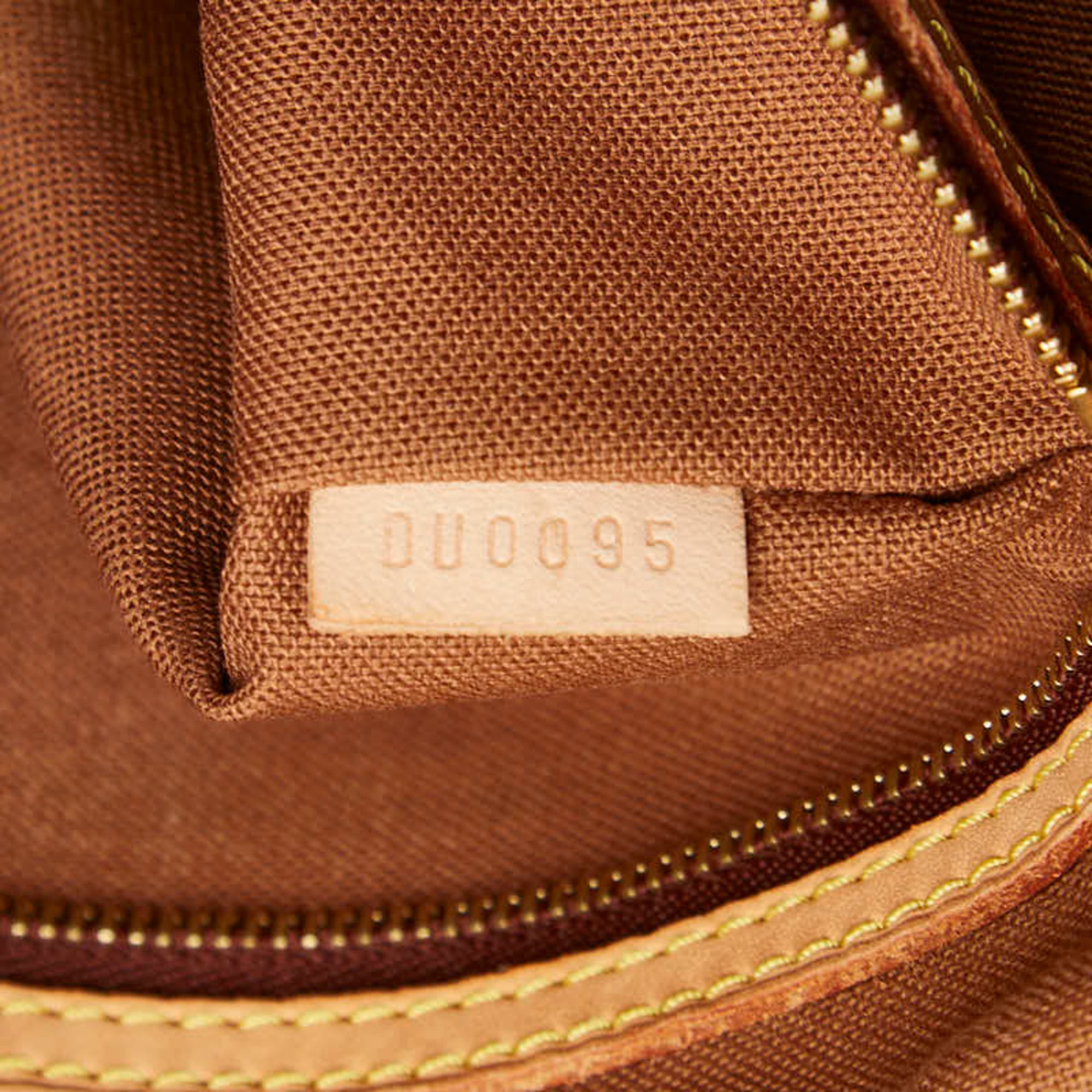 Louis Vuitton Brown Pvc Leather Handbag Shoulder Bag Tote Bag
