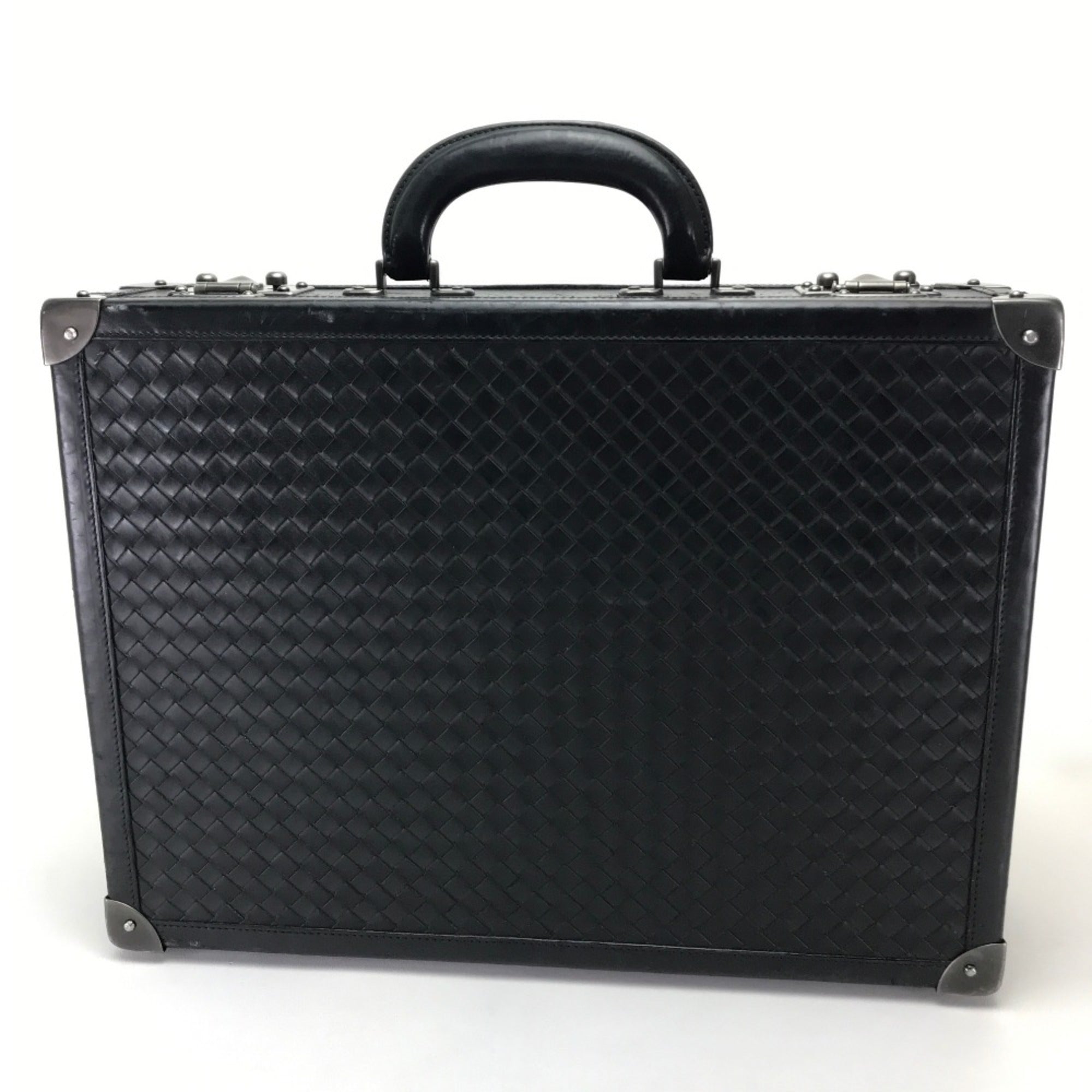 Bottega Veneta Black Leather Briefcase