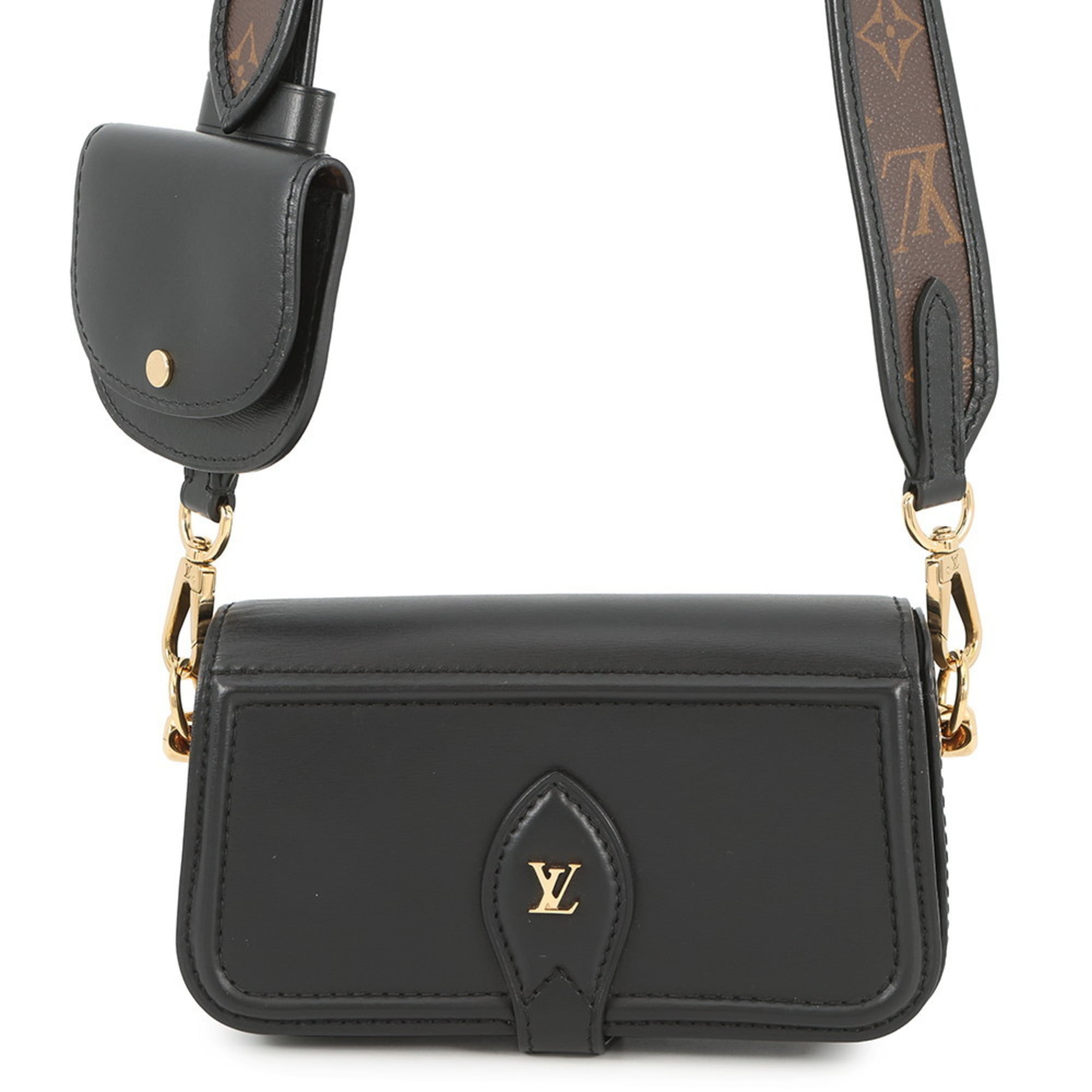 Louis Vuitton Noir Leather Shoulder Bag
