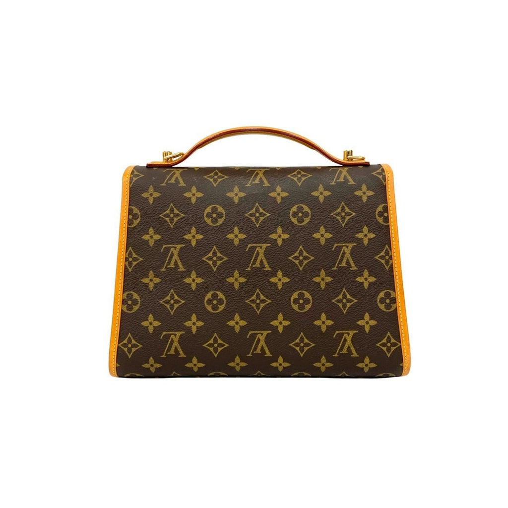 Louis Vuitton Brown Leather Pvc Handbag Shoulder Bag