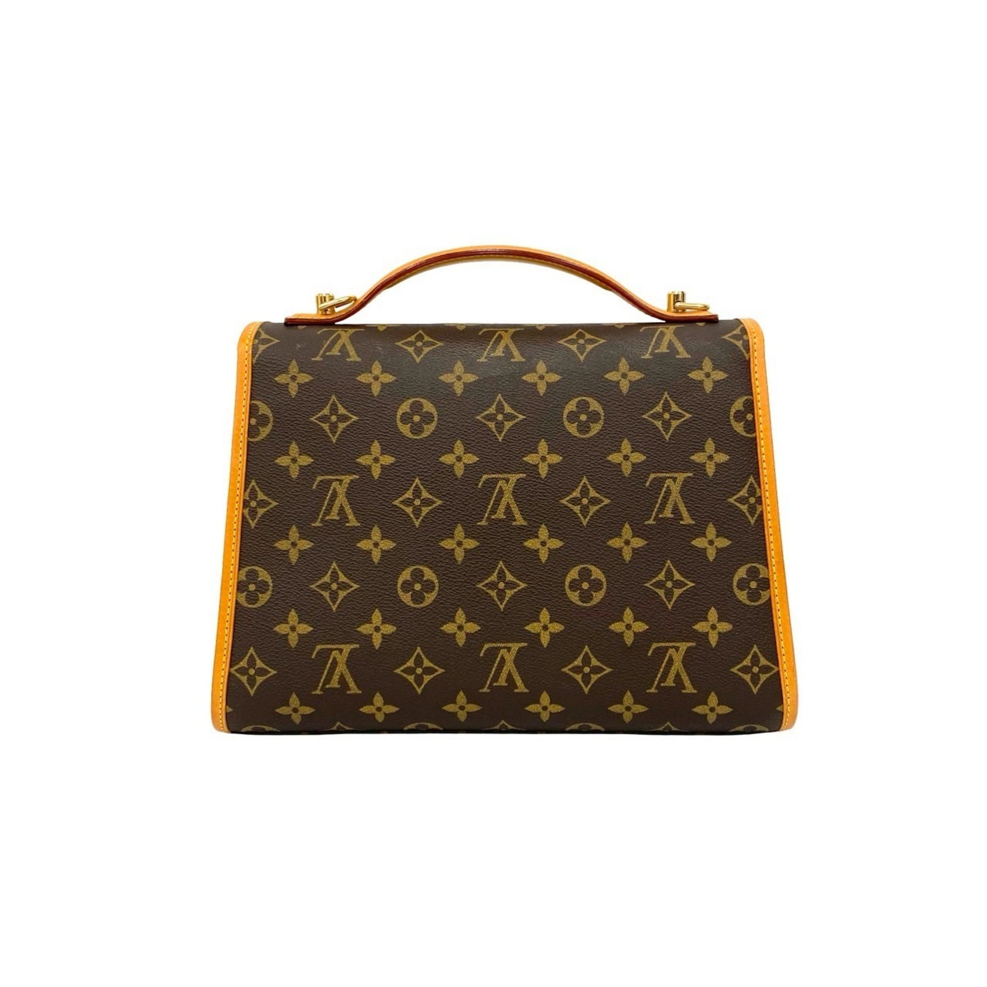 Louis Vuitton Brown Leather Pvc Handbag Shoulder Bag