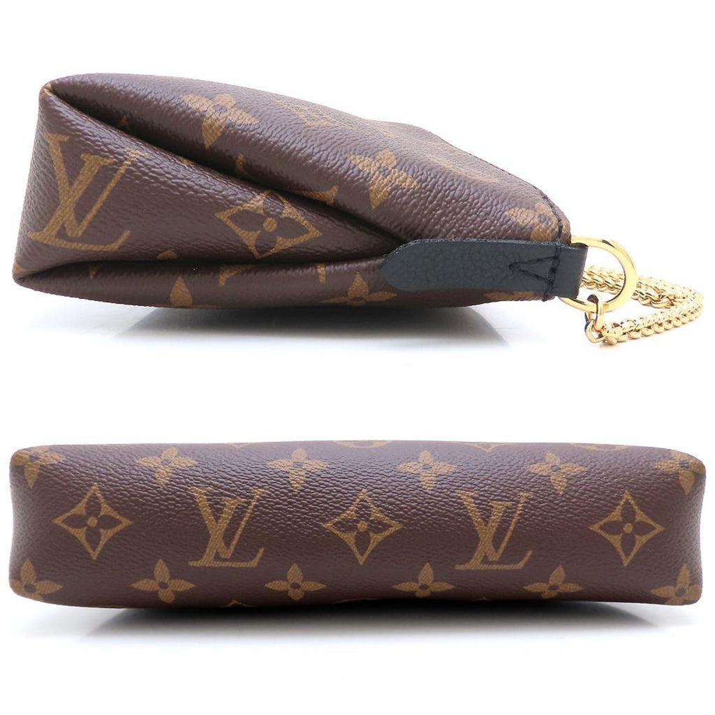 Louis Vuitton Monogram Brown Noir Canvas Leather Handbag