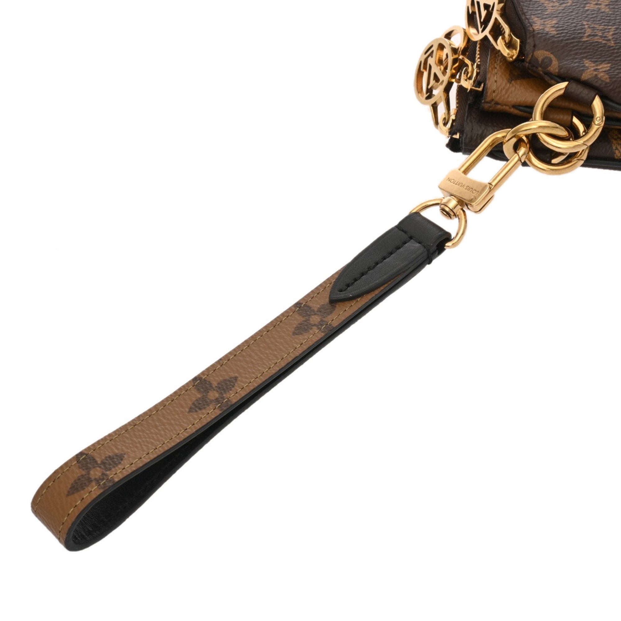 Louis Vuitton Brown Camel Monogram Canvas Pochette Pouch