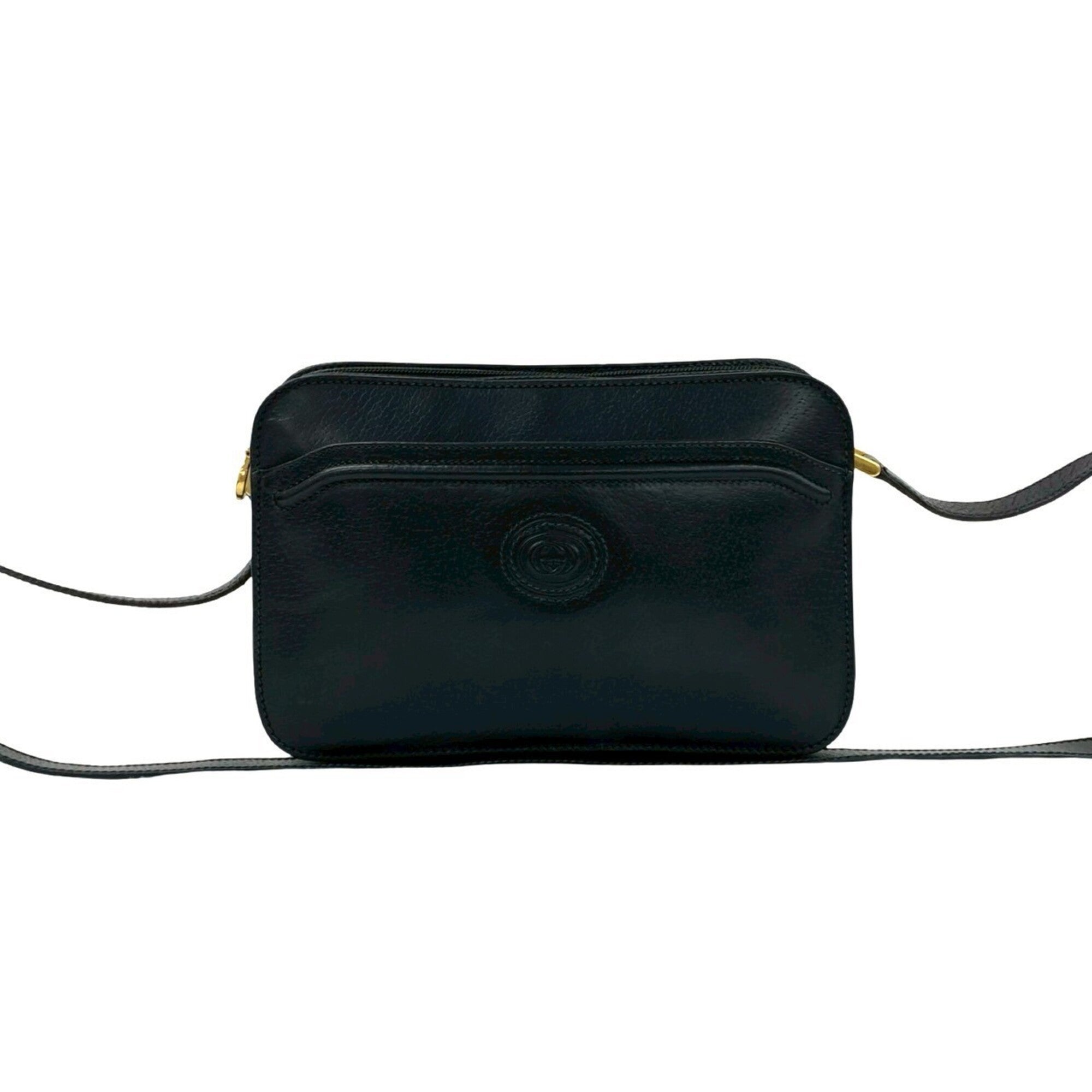 Gucci Black Leather Pochette Shoulder Bag (Pre-Owned)