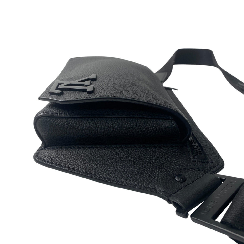 Louis Vuitton Black Leather Sling Bag