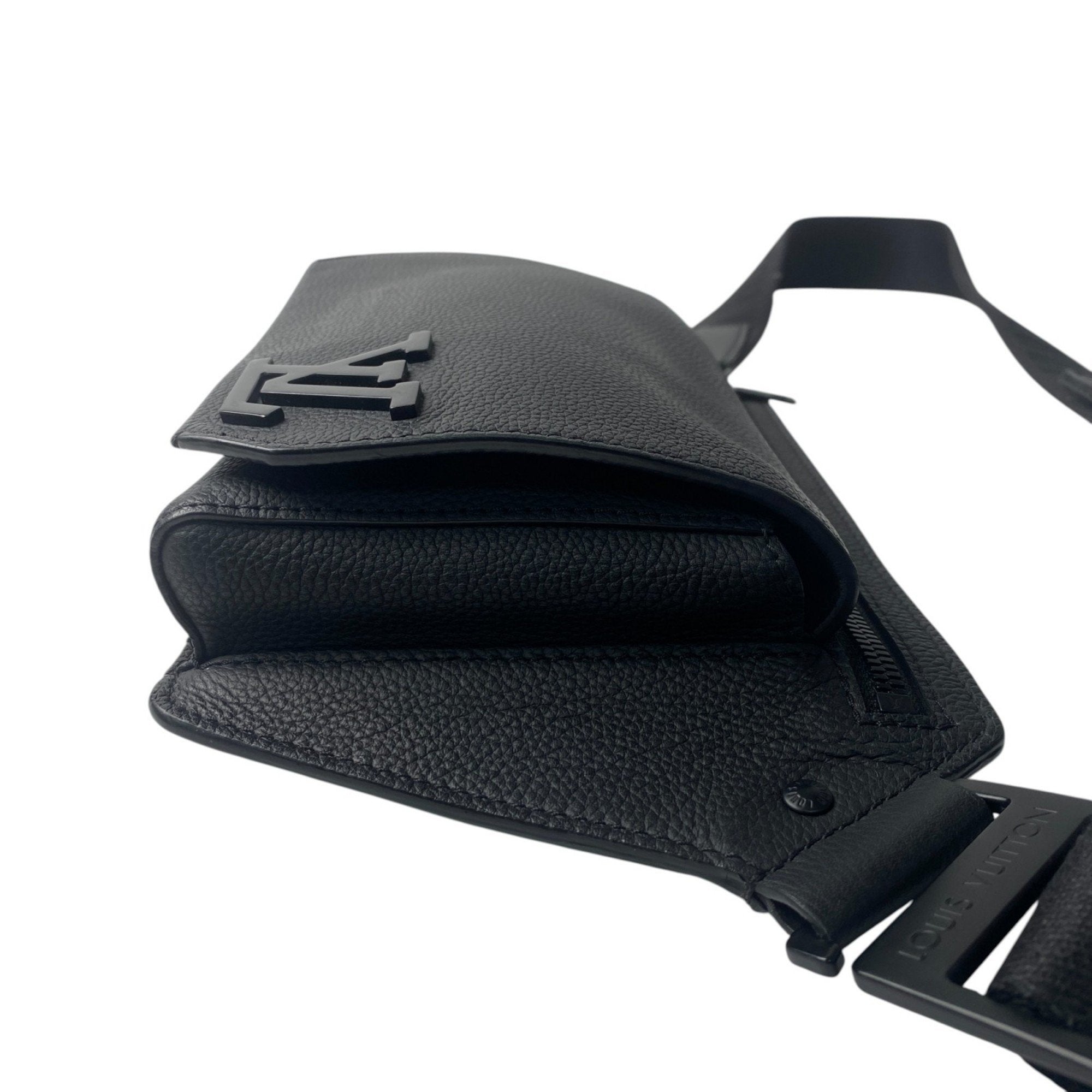 Louis Vuitton Black Leather Sling Bag
