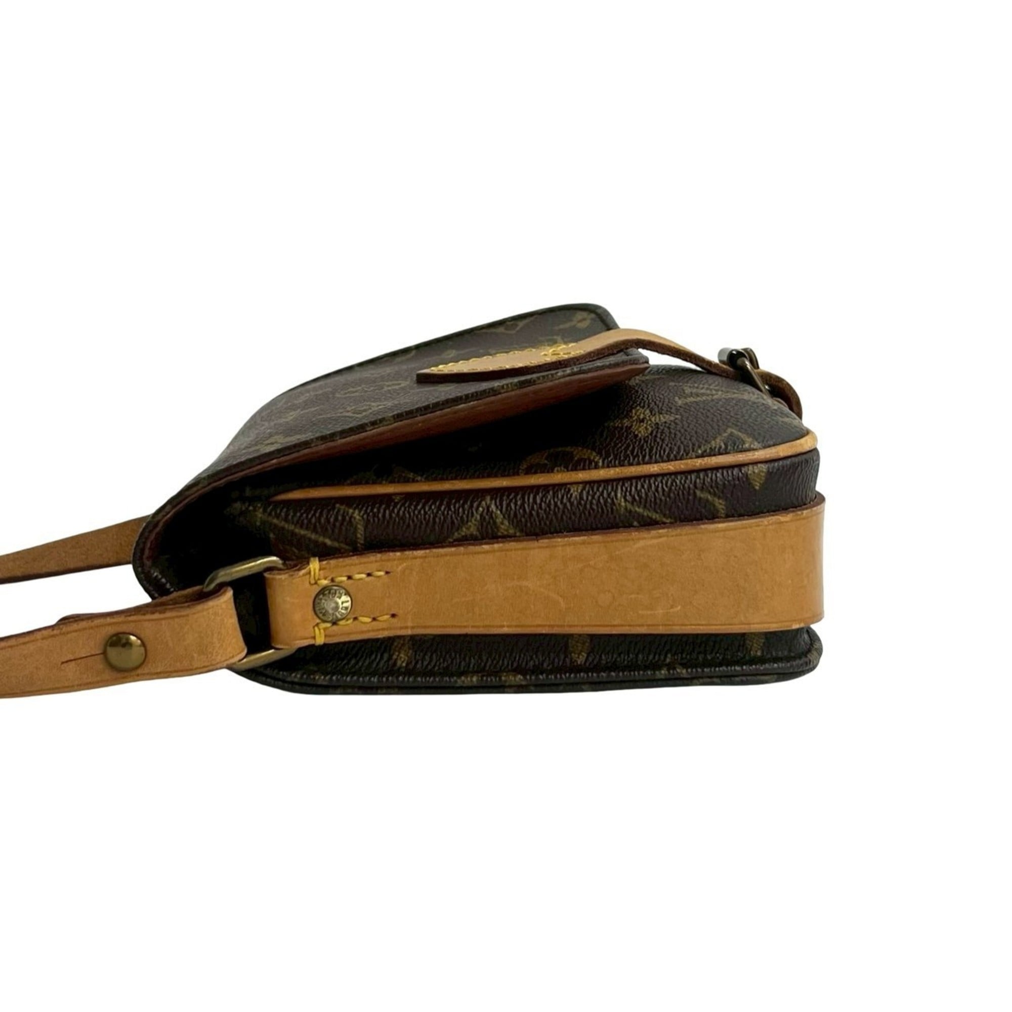Louis Vuitton Brown Leather Pvc Pochette Shoulder Bag