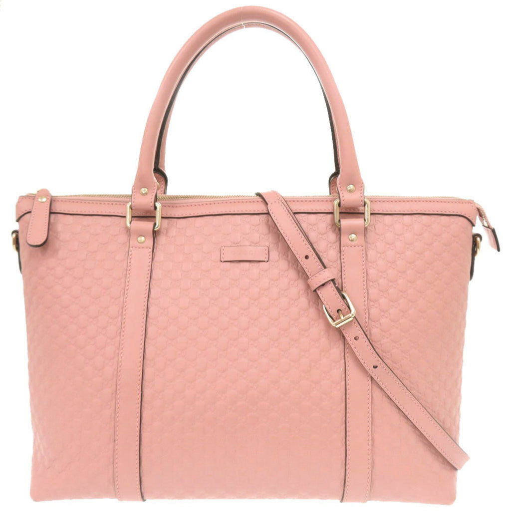 Gucci Pink Leather Handbag Shoulder Bag Tote Bag (Pre-Owned)