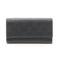 Gucci Black Leather Long Wallet (Bi-Fold) (Pre-Owned)