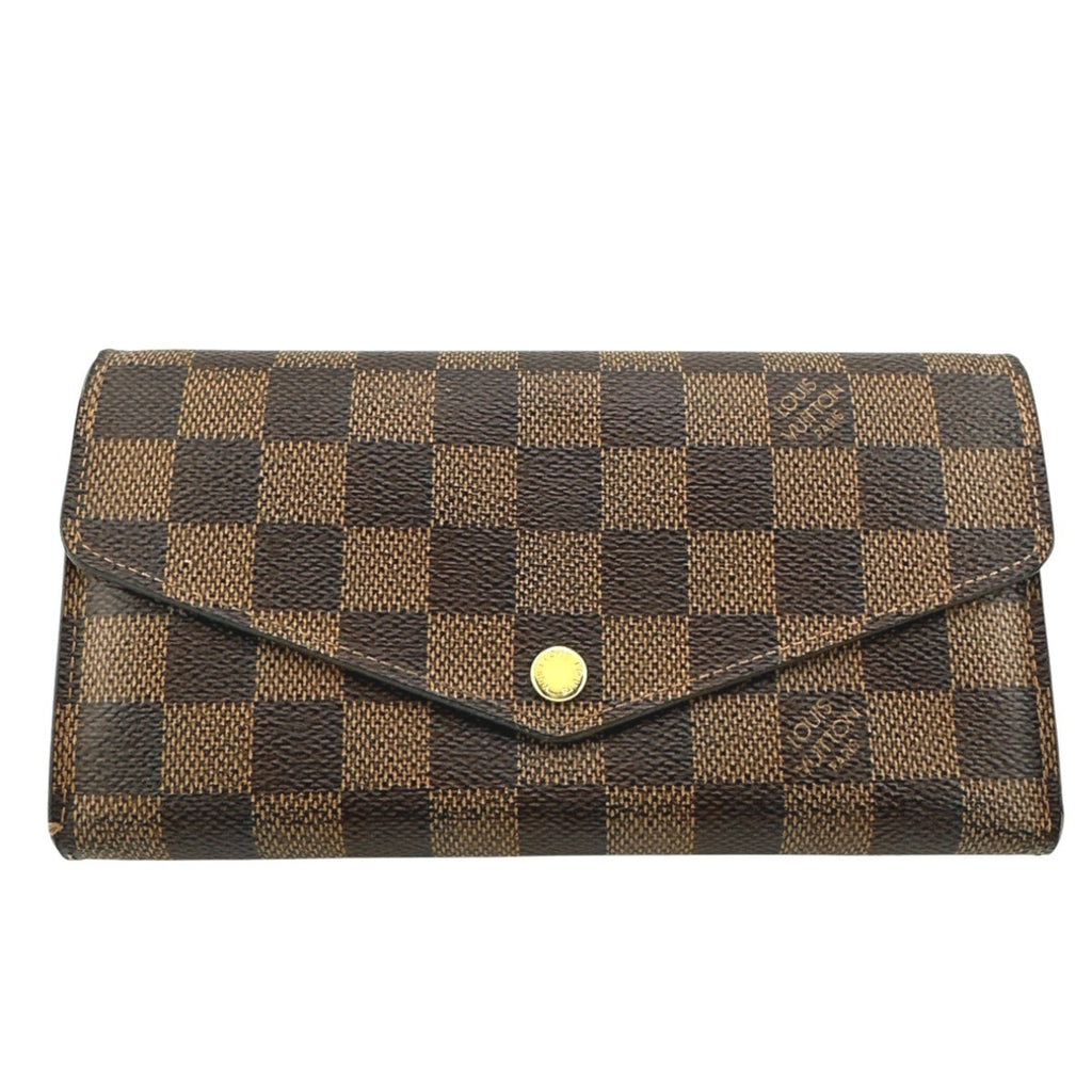 Louis Vuitton Brown Damier Canvas Long Wallet (Tri-Fold)