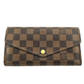 Louis Vuitton Brown Damier Canvas Long Wallet (Tri-Fold)