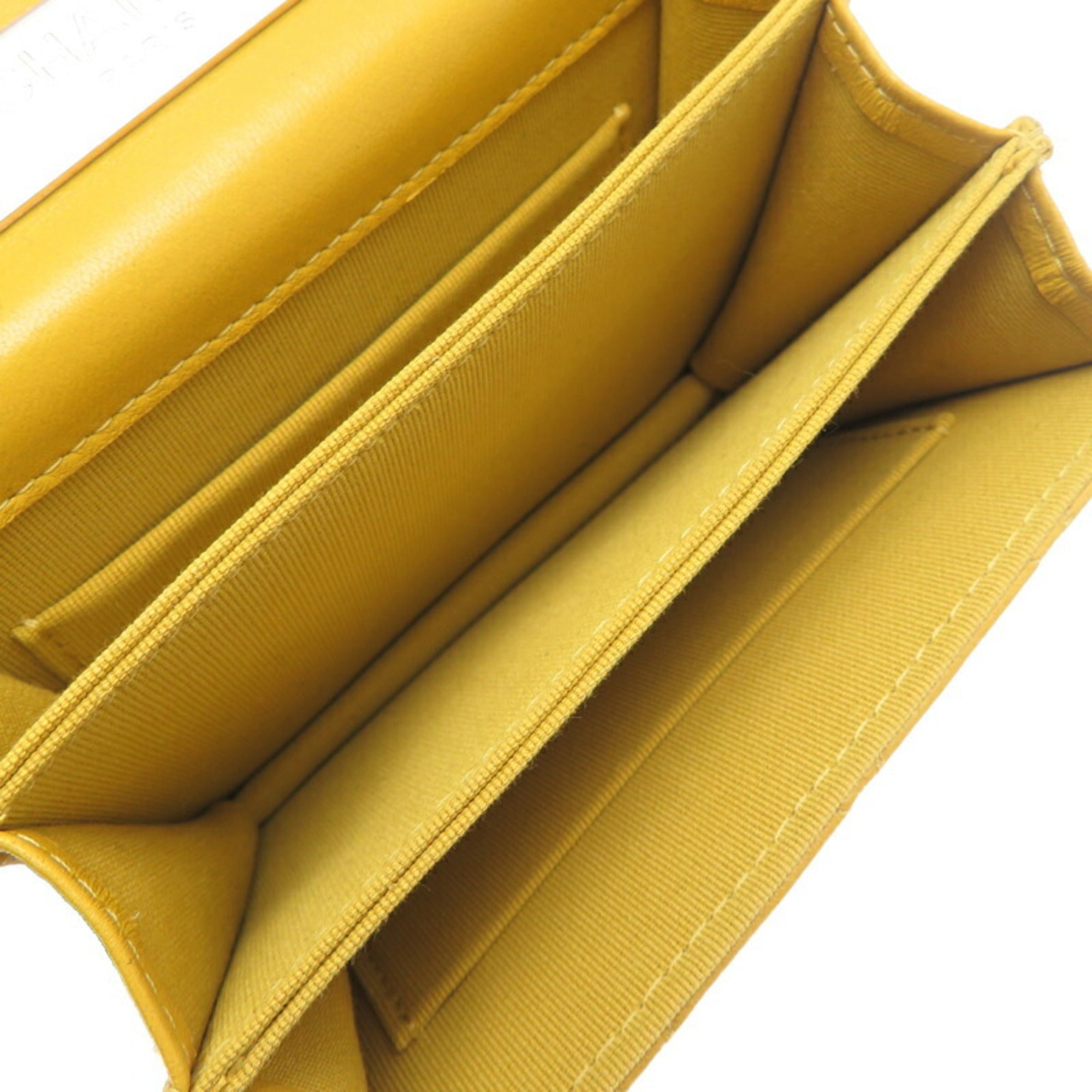 Chanel Yellow Leather Shoulder Bag