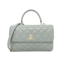 Chanel Light Blue Leather Handbag