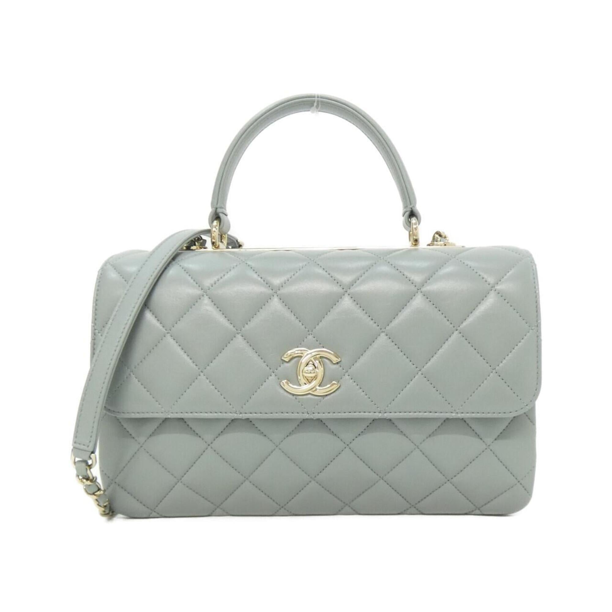 Chanel Light Blue Leather Handbag
