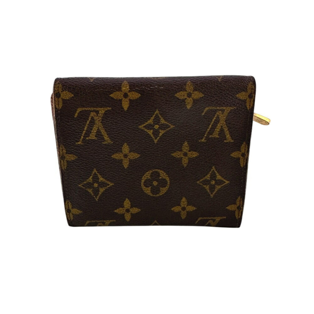 Louis Vuitton Brown Leather Wallet (Tri-Fold)