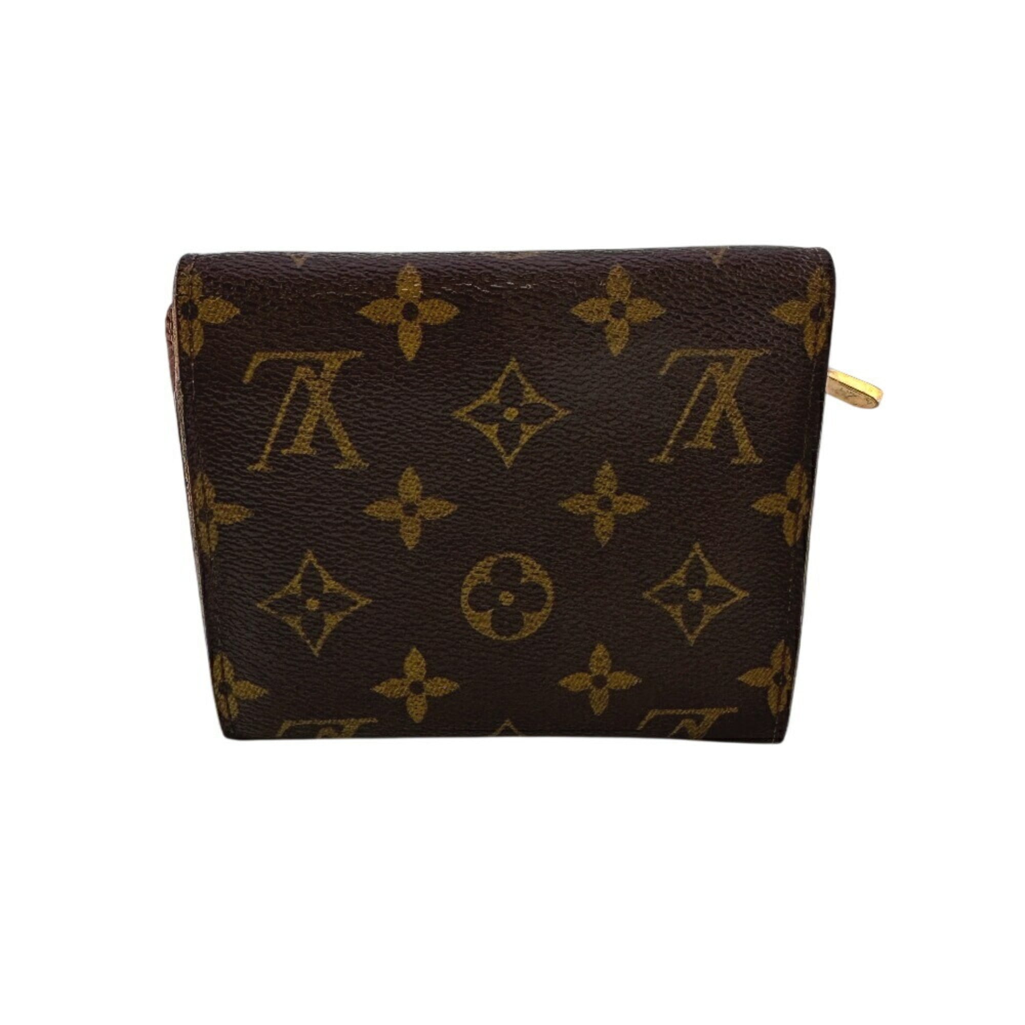 Louis Vuitton Brown Leather Wallet (Tri-Fold)
