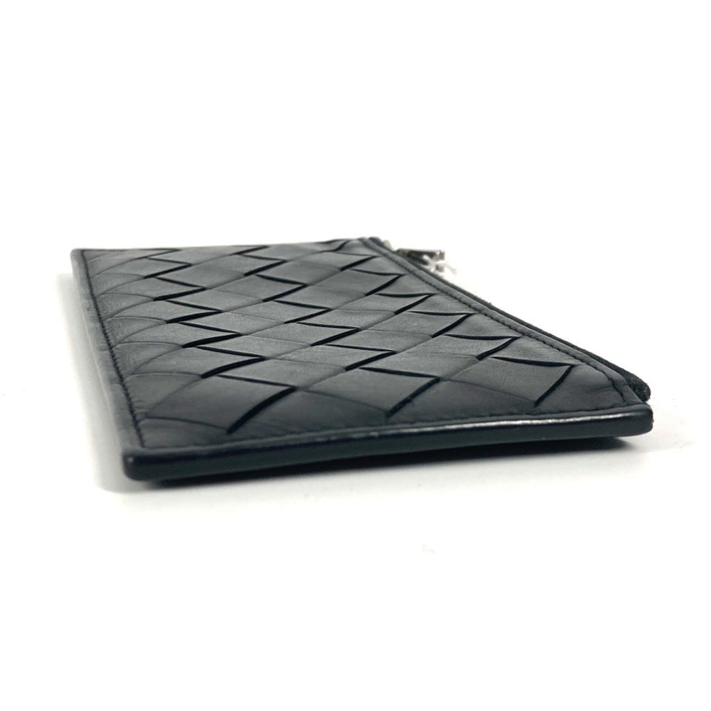 Bottega Veneta Intrecciato Black Leather Coin Purse/Coin Case