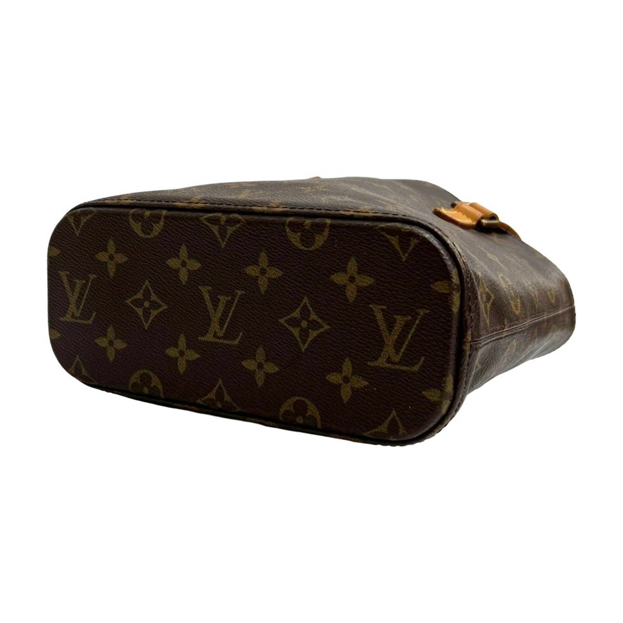 Louis Vuitton Brown Leather Pvc Handbag Tote Bag