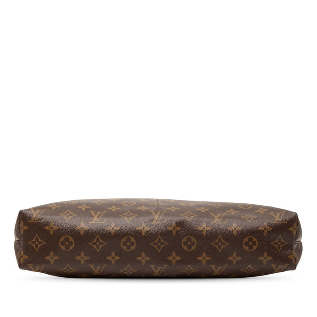 Louis Vuitton Black Brown Pvc Leather Handbag Shoulder Bag
