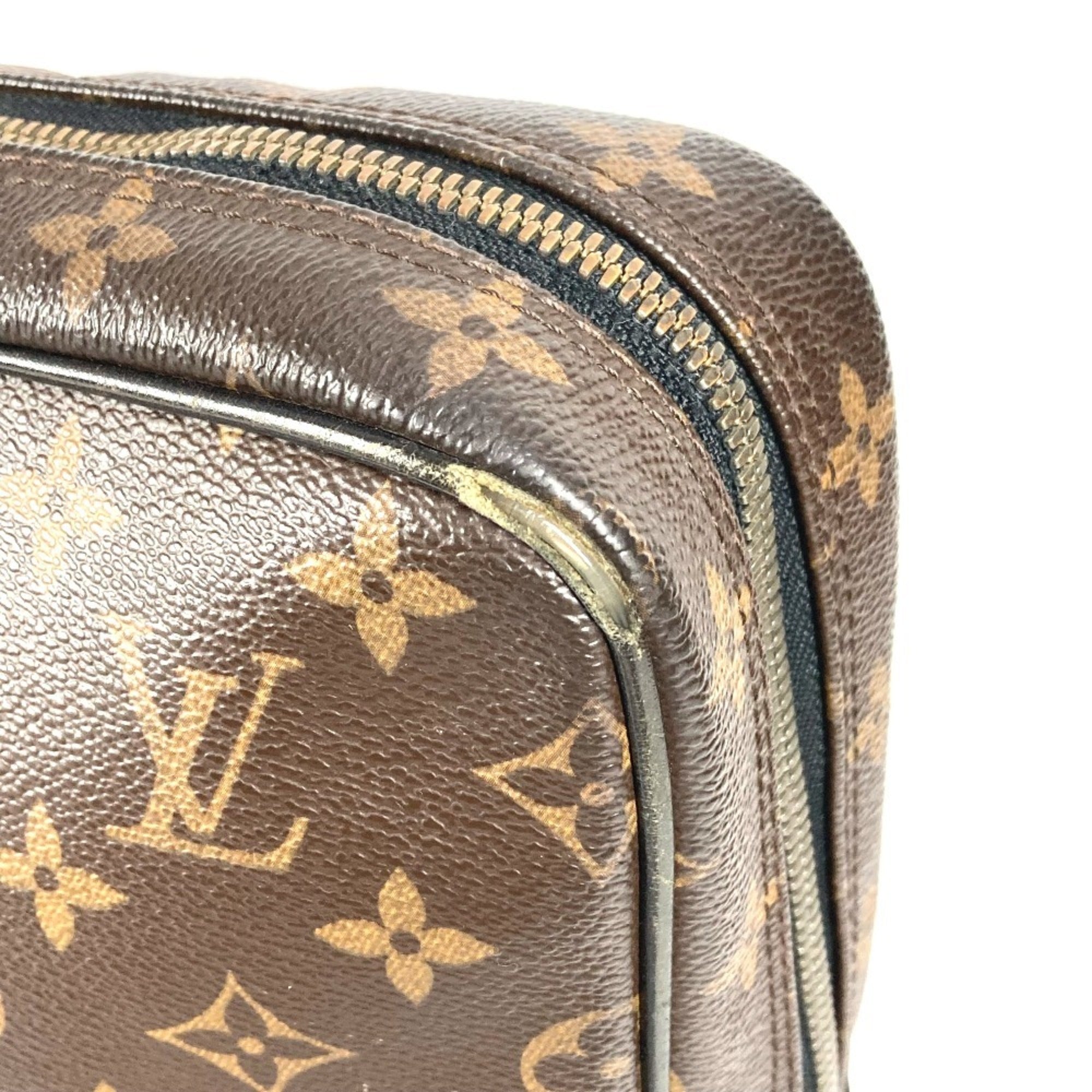 Louis Vuitton Black Brown Monogram Canvas Tote Bag