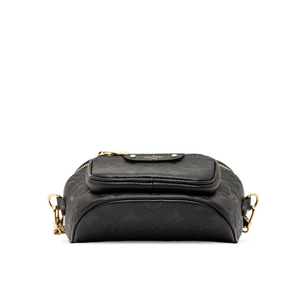 Louis Vuitton Black Noir Leather Handbag Shoulder Bag