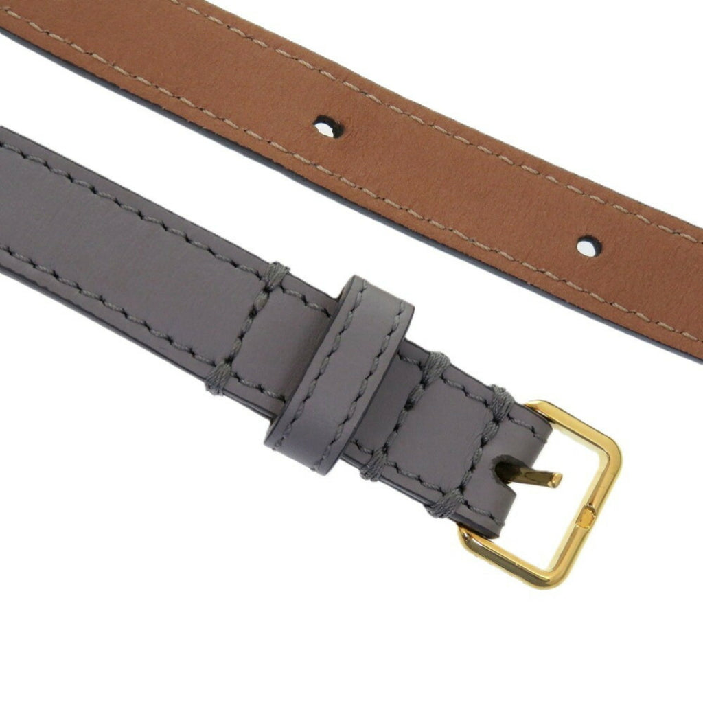 Burberry Gray Leather Fanny Pack Pouch