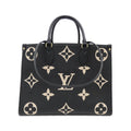 Louis Vuitton Monogram Empreinte Beige Black Leather Handbag
