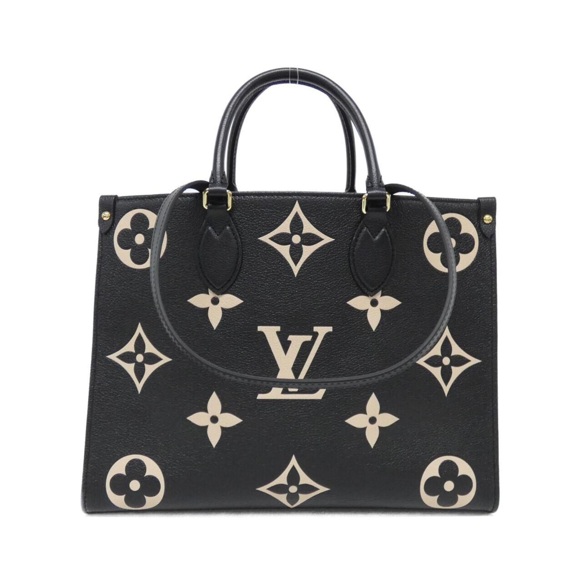 Louis Vuitton Monogram Empreinte Beige Black Leather Handbag