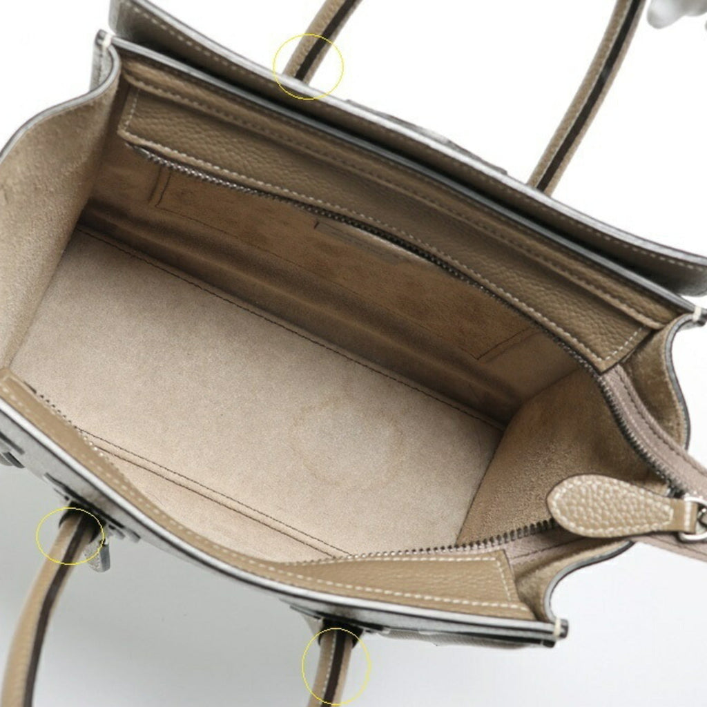Celine Grayish Leather Handbag Shoulder Bag