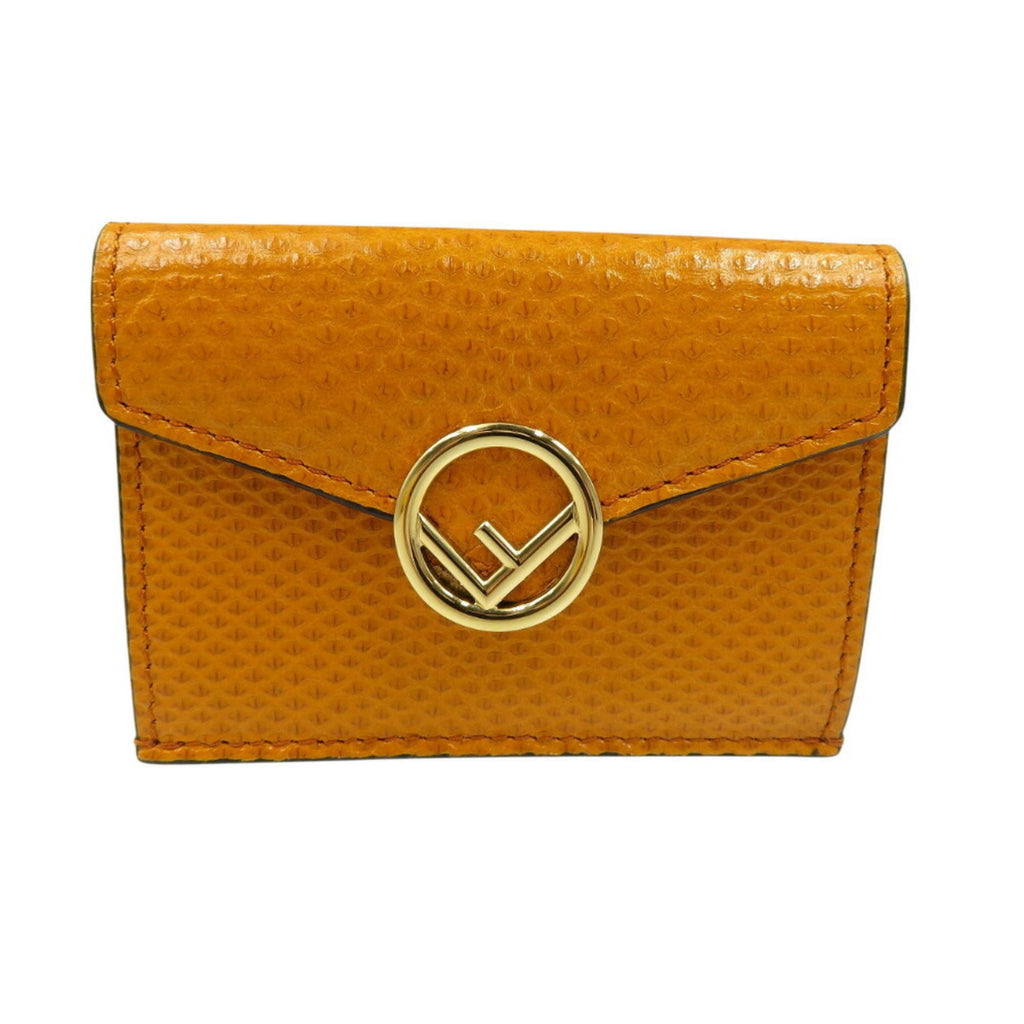 Fendi Yellow Leather Wallet (Tri-Fold)
