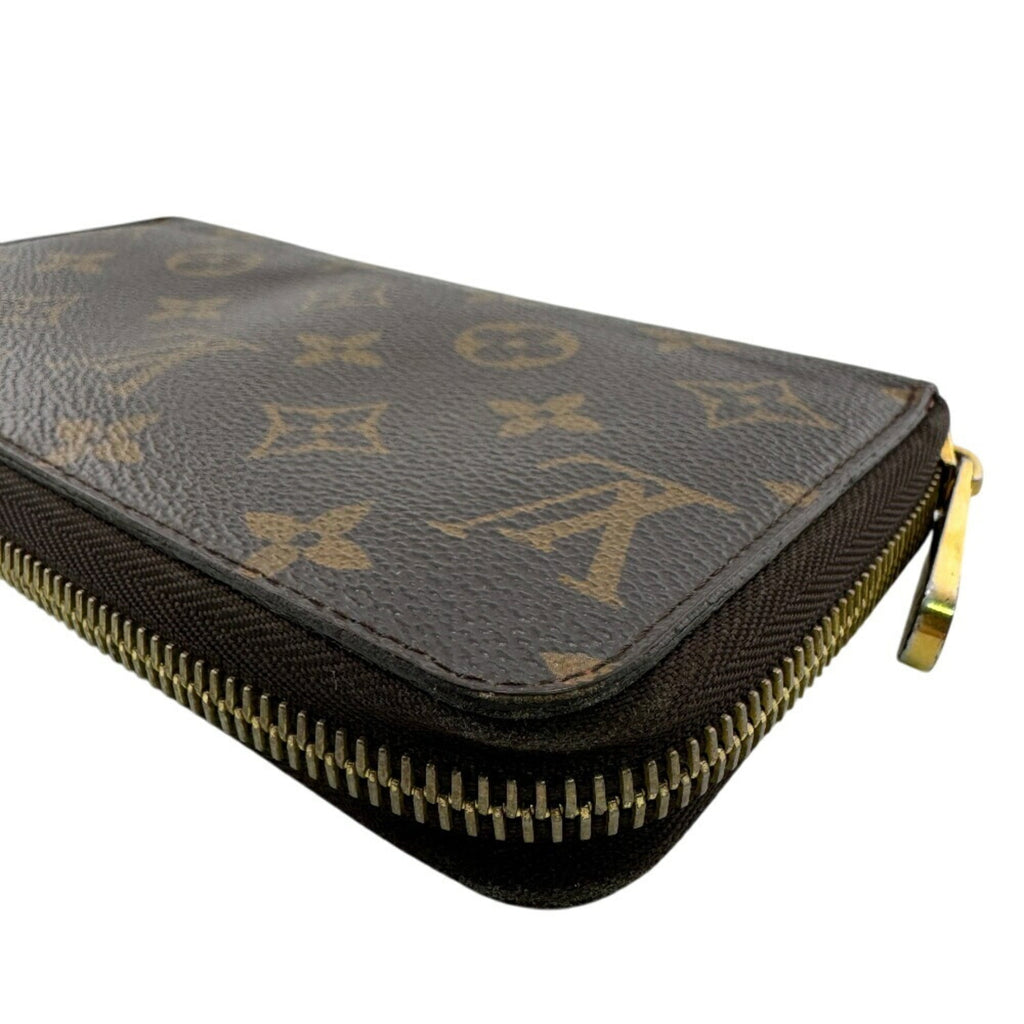 Louis Vuitton Brown Red Color Leather Long Wallet