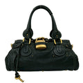 Chloé Black Leather Boston Bag Handbag Shoulder Bag (Pre-Owned)