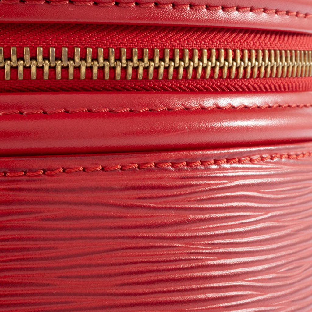 Louis Vuitton Castilian Red Epi Leather Handbag Vanity Bag