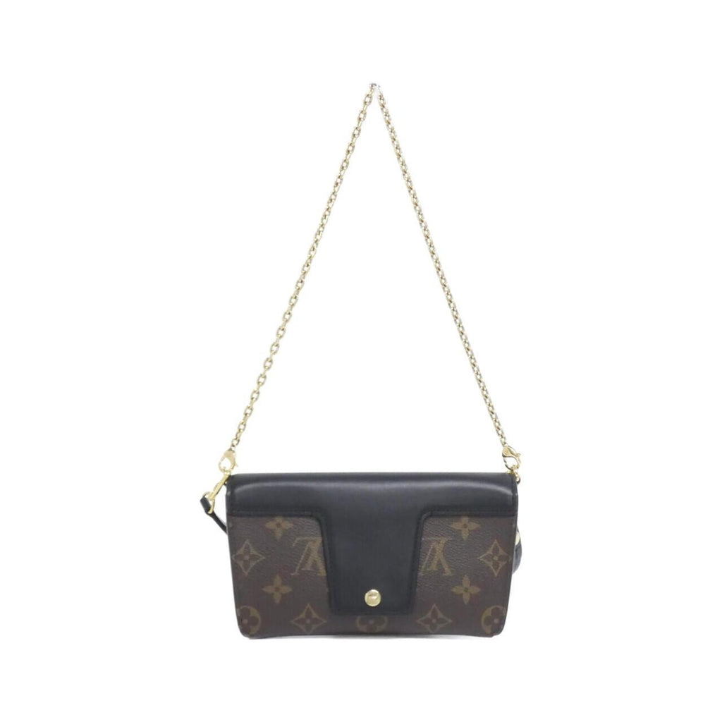 Louis Vuitton Black Marron Coated Canvas Leather Shoulder Bag