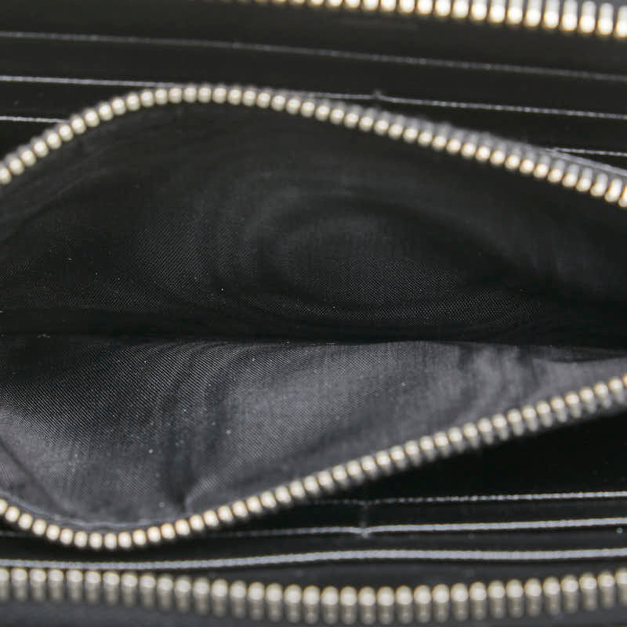 Prada Saffiano Black Gray Leather Long Wallet (Bi-Fold)