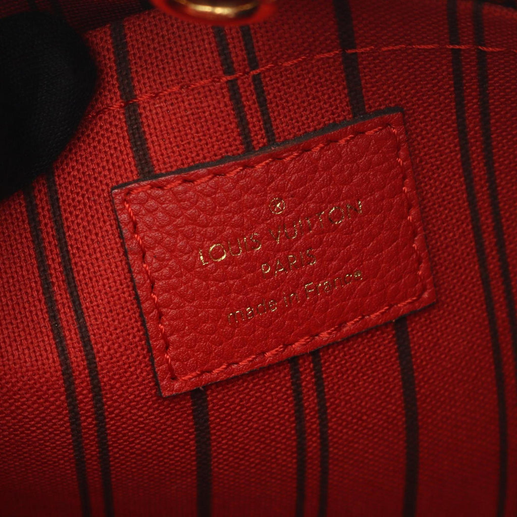 Louis Vuitton Red Color Monogram Empreinte Leather Handbag