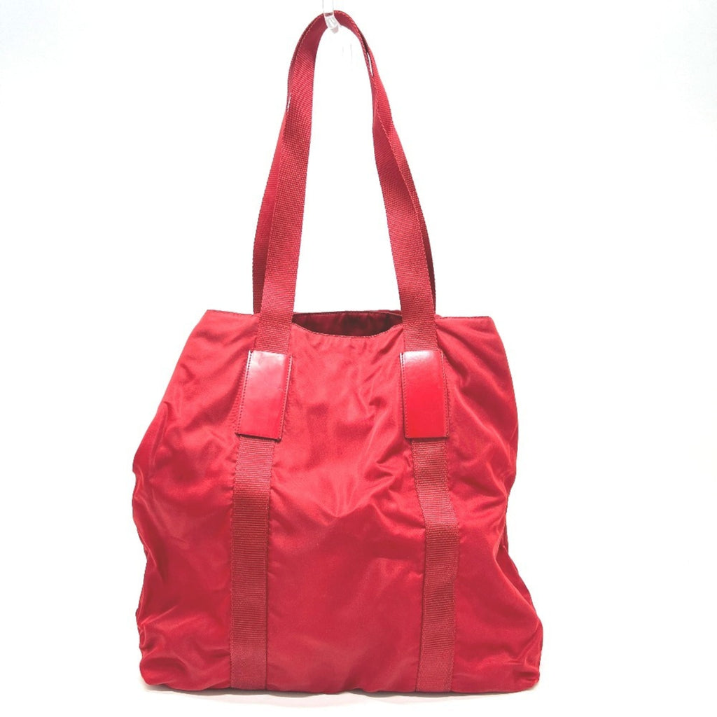 Prada Red Color Nylon Handbag Tote Bag