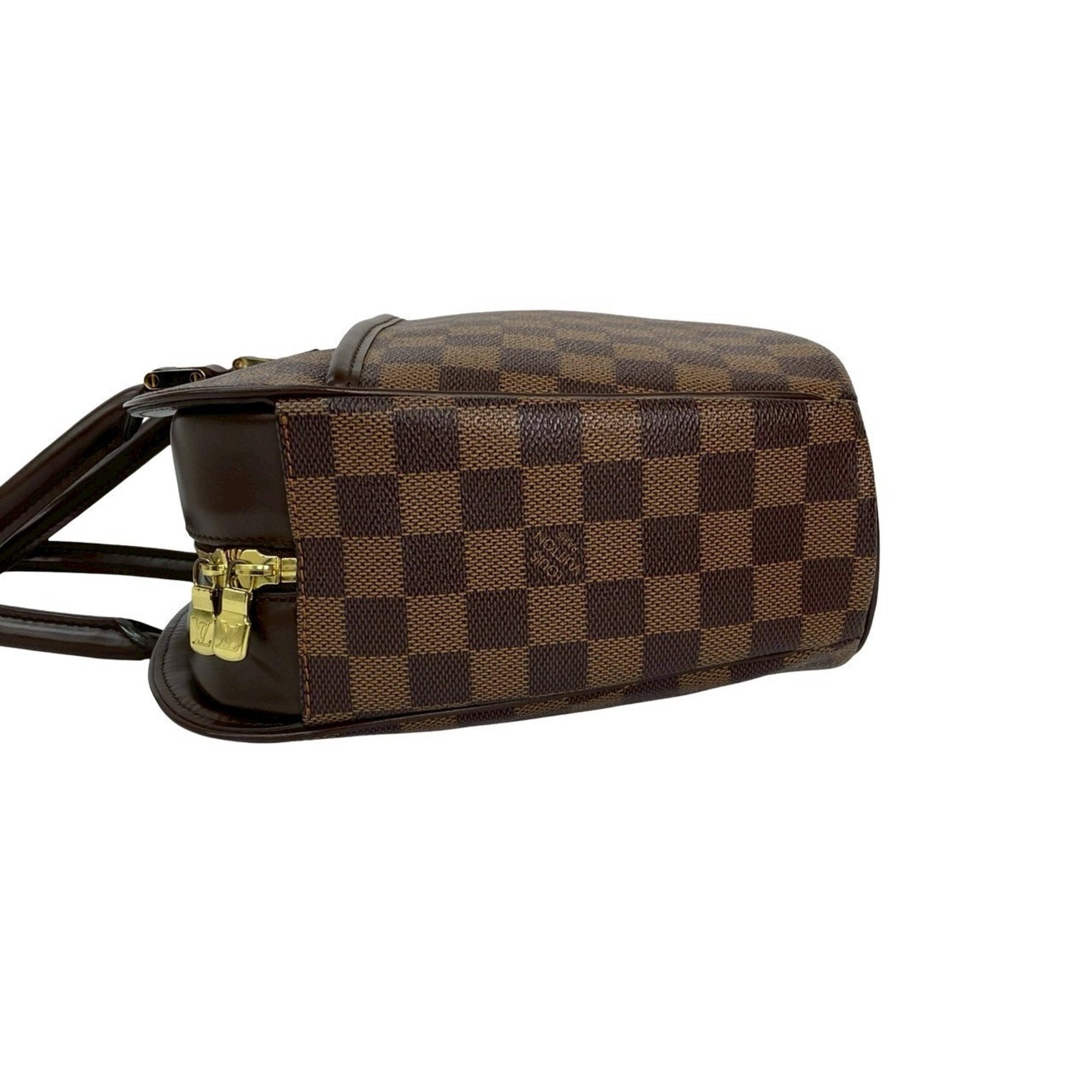 Louis Vuitton Brown Leather Pvc Boston Bag Handbag