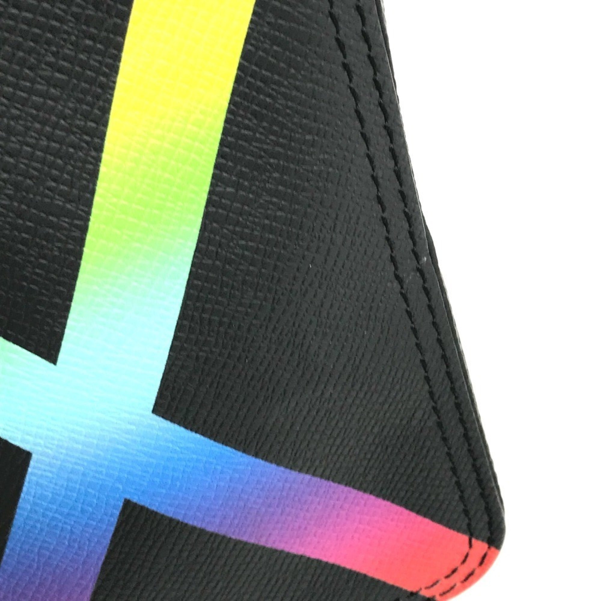 Louis Vuitton Black Multi-Color Taiga Leather Pochette Shoulder Bag