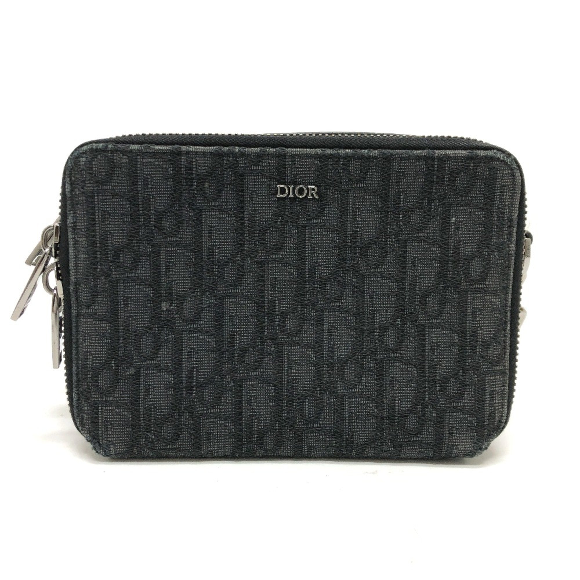 Christian Dior Navy Cloth Shoulder Bag (Pre-Owned)
