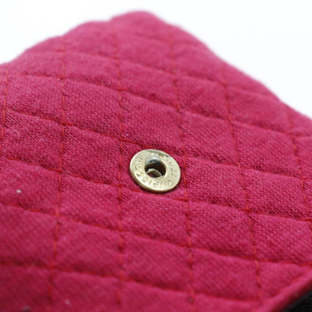 Chanel Red Color Cotton Pouch