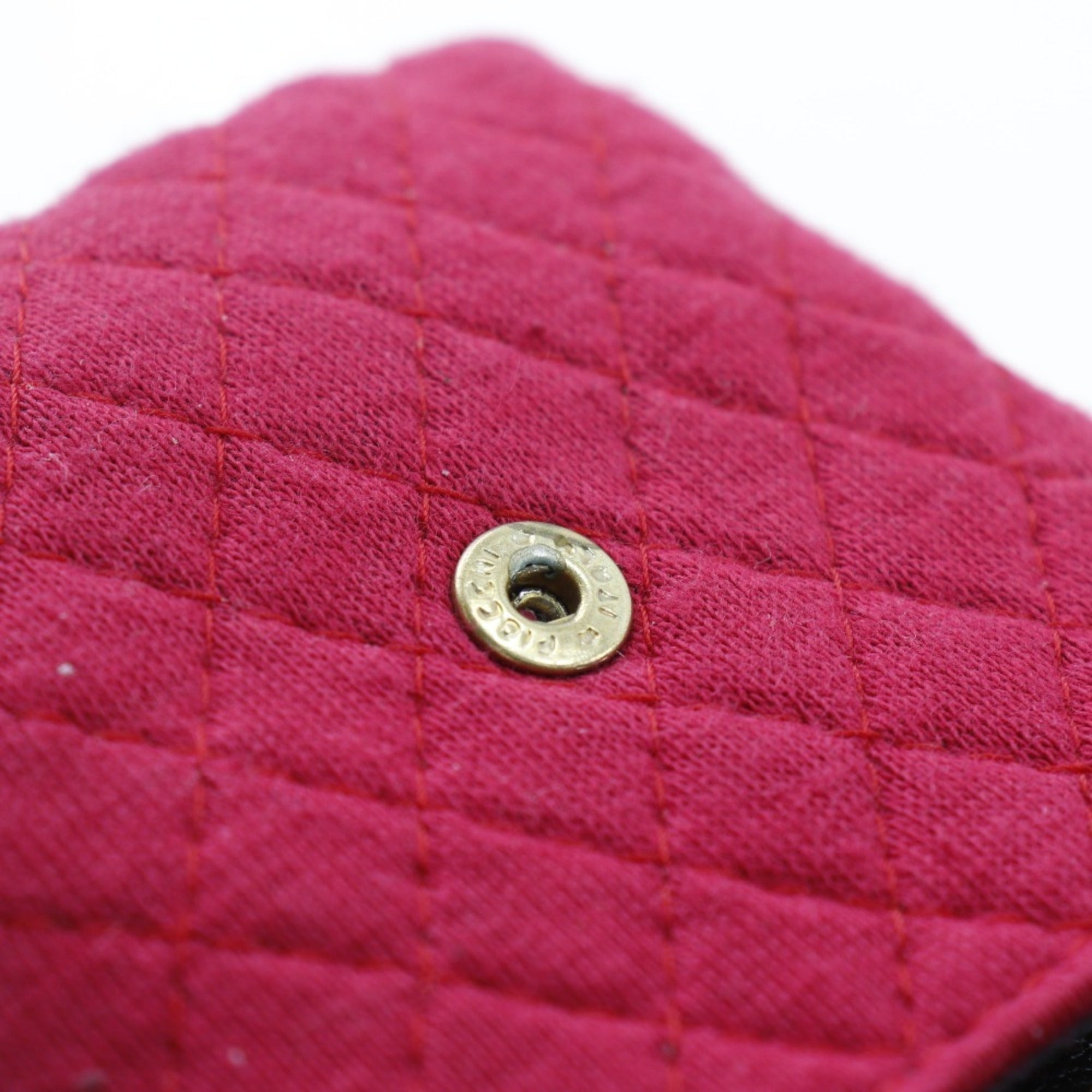 Chanel Red Color Cotton Pouch